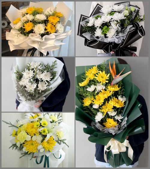 山东青岛莱西市望城街道庞家屯村白事花束代送